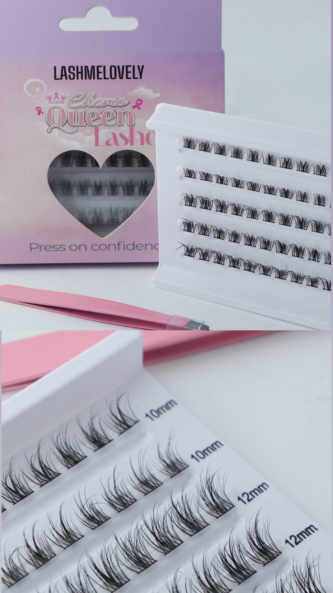 Chemo Queen Press-On Lashes no adhesive needed