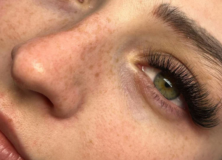 Russian Lashes Close Up Showing High Quality